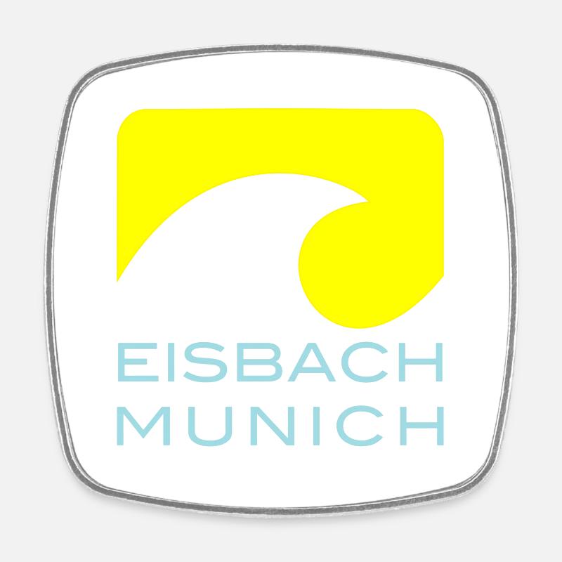 Munich Eisbach - Viereckiger Kühlschrankmagnet - Weiß