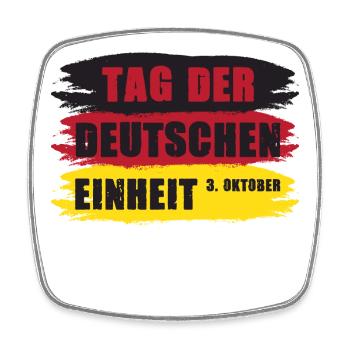 Tag der deutschen Einheit 1990 Deutsche Einheit - Viereckiger Kühlschrankmagnet - Weiß - Vorne