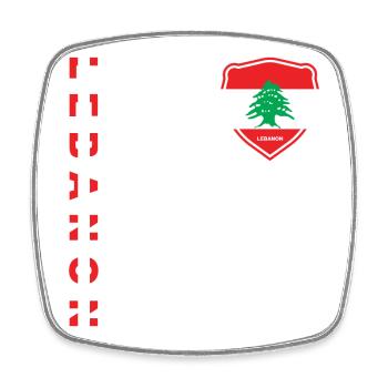 Libanon Beirut Libanese Libanesin Libanesisch LBN - Viereckiger Kühlschrankmagnet - Weiß - Vorne