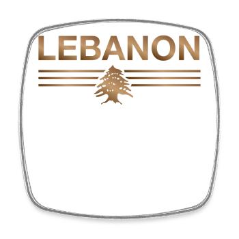 Libanon Beirut Libanese Libanesin Libanesisch LBN - Viereckiger Kühlschrankmagnet - Weiß - Vorne