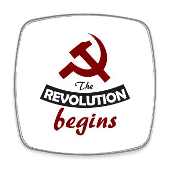 socialiste - Magnet carré - blanc - Devant