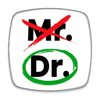 Doctor Statement Doctor Specialist Emergency Doctor Occupation Job - Square fridge magnet - white - Front