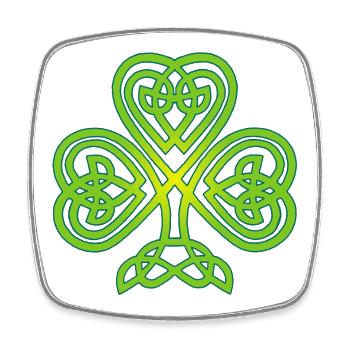 Trèfle d'Irlande - Magnet carré - blanc - Devant