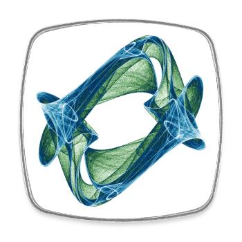 Watercolor art graphic painting picture chaos 7420oce - Square fridge magnet - white - Front