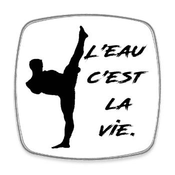 JCVD - Magnet carré - blanc - Devant