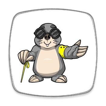 Mole Cane - Square fridge magnet - white - Front