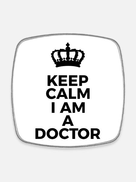 Médecin médecin spécialiste assistant médecin médecin d'urgence - Magnet carré - blanc