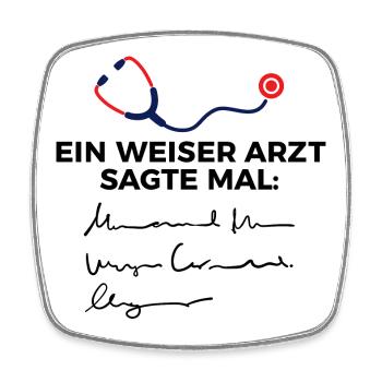Doctor doctor funny saying specialist doctor assistant doctor - Square fridge magnet - white - Front