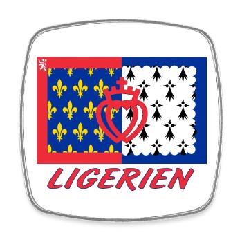 Ligérien - Magnet carré - blanc - Devant