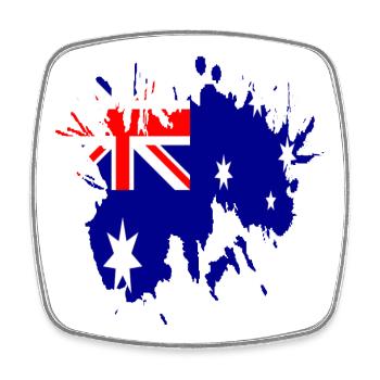 australie Pepigo - Magnet carré - blanc - Devant