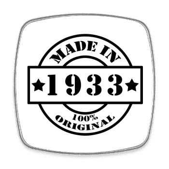 MADE IN 1933 Year of birth Year of construction Vintage Gift - Square fridge magnet - white - Front