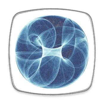 Watercolor art graphic painting picture chaos 9505ice - Square fridge magnet - white - Front