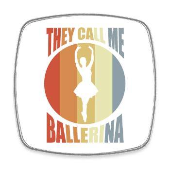 Ballet pour enfants - Magnet carré - blanc - Devant