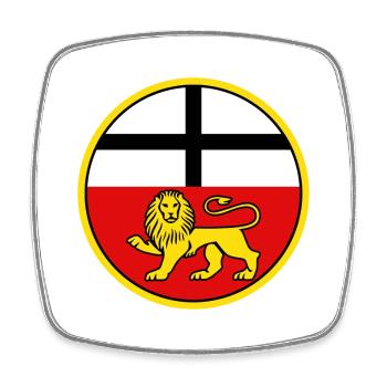Bonn Bonner City NRW Skyline Germany UN Basket - Square fridge magnet - white - Front