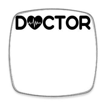 Docteur médecin spécialiste - Magnet carré - blanc - Devant