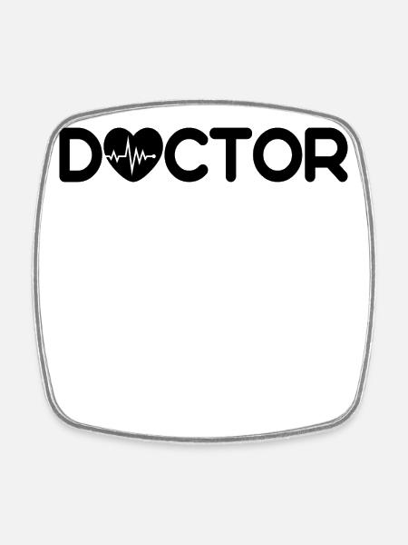 Docteur médecin spécialiste - Magnet carré - blanc