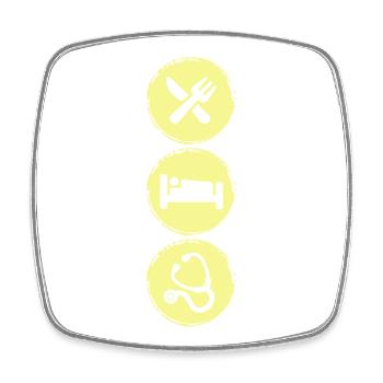Eating Sleeping Doctor Family Doctor Specialist Emergency Physician - Square fridge magnet - white - Front