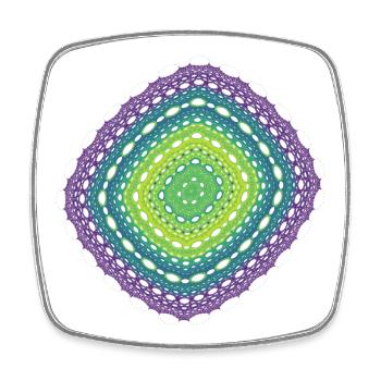 Commandez Chaos Art Diamond Square 4946vir - Magnet carré - blanc - Devant