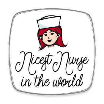 Nurse Nurse Caregiver Paramedic - Square fridge magnet - white - Front