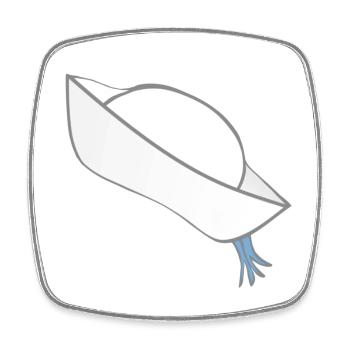 meilleur homme de mode d’été, casquette de marin - Magnet carré - blanc - Devant