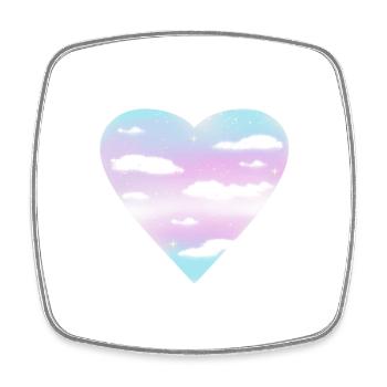 Trans Heart - Viereckiger Kühlschrankmagnet - Weiß - Vorne