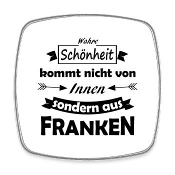 Franken im Süden - Viereckiger Kühlschrankmagnet - Weiß - Vorne