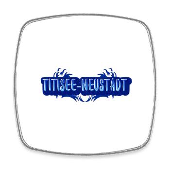 Titisee Neustadt Blau Schriftzug - Viereckiger Kühlschrankmagnet - Weiß - Vorne