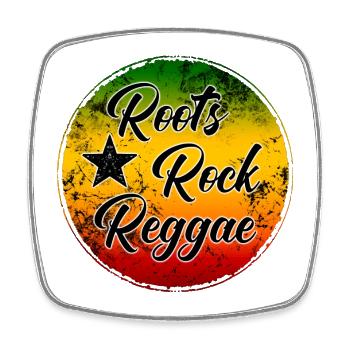 Roots Rock Reggae - Music Style Illustration - Square fridge magnet - white - Front