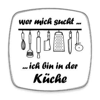 Housewife cook wife kitchen saying wife gift - Square fridge magnet - white - Front