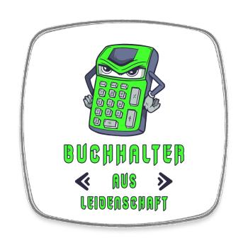 Buchhalter aus Leidenschaft Design / Geschenk - Viereckiger Kühlschrankmagnet - Weiß - Vorne
