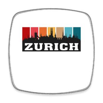 Zurich Suisse Voyage Souvenir Sur Les Toits De La Ville - Magnet carré - blanc - Devant