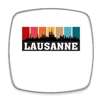 Lausanne Suisse Voyage Souvenir Sur Les Toits De La Ville - Magnet carré - blanc - Devant
