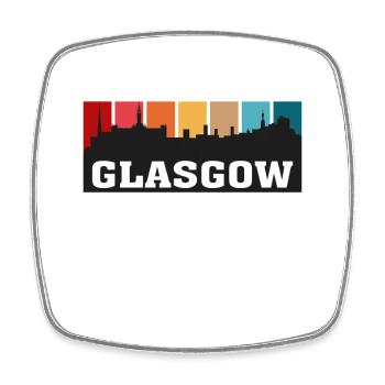 Glasgow Ecosse Voyage Skyline Souvenir Landmark - Magnet carré - blanc - Devant