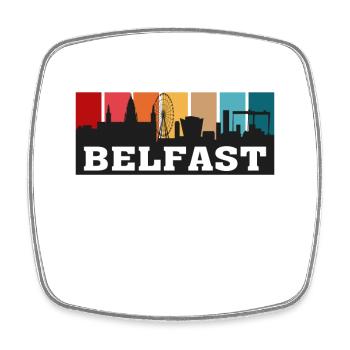 Belfast Nordirland Travel Souvenir Skyline - Viereckiger Kühlschrankmagnet - Weiß - Vorne