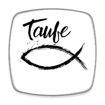 Taufe Erwachsenentaufe Kindstaufe feiern Fisch - Viereckiger Kühlschrankmagnet - Weiß - Vorne