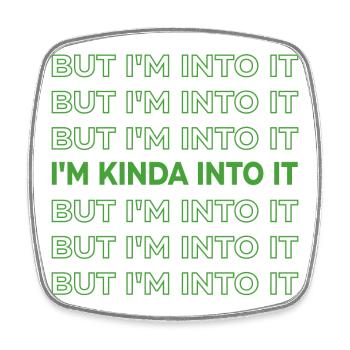 H Styles Kiwi Lyrics But I'm Into It (grün) - Viereckiger Kühlschrankmagnet - Weiß - Vorne