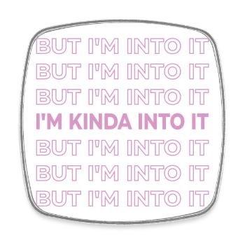 H Styles Kiwi Lyrics But I'm Into It (pink) - Viereckiger Kühlschrankmagnet - Weiß - Vorne