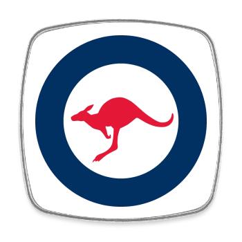 Luftstreiter Australien Luftwaffe Australien - Viereckiger Kühlschrankmagnet - Weiß - Vorne