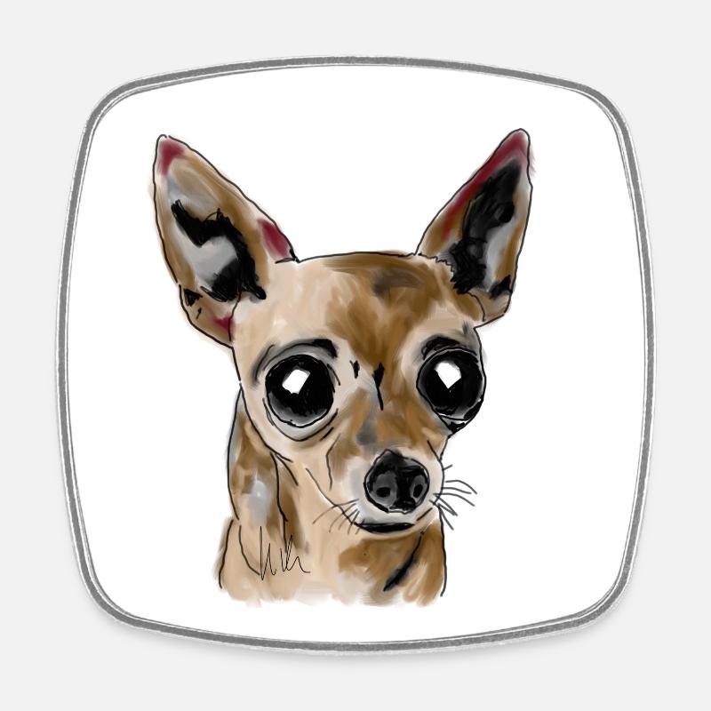 Chihuahua - Magnet carré - blanc