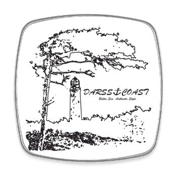 Darss Coast - Leuchtturm Ostsee - Viereckiger Kühlschrankmagnet - Weiß - Vorne