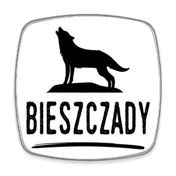 A może rzucić wszystko i wyjechać w Bieszczady - Viereckiger Kühlschrankmagnet - Weiß - Vorne