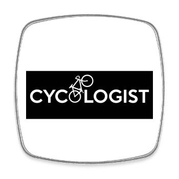 CYCOLOGIST STICKER, Fahrrad - Viereckiger Kühlschrankmagnet - Weiß - Vorne