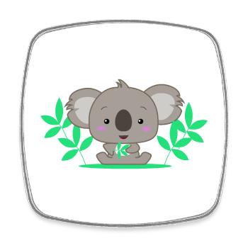 Bébé koala mignon - Magnet carré - blanc - Devant