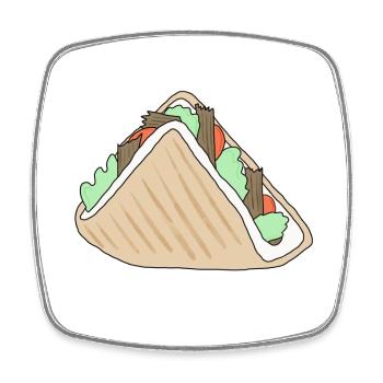 Döner *** blank - Square fridge magnet - white - Front