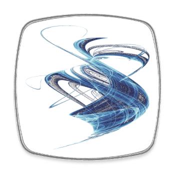 Watercolor art graphic painting picture chaos 13720ice - Square fridge magnet - white - Front