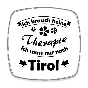 Tirol - Viereckiger Kühlschrankmagnet - Weiß - Vorne