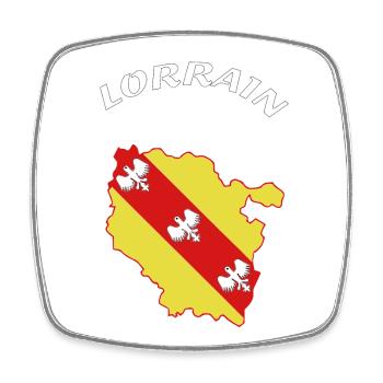 Lorraine - Viereckiger Kühlschrankmagnet - Weiß - Vorne