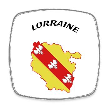 Lorraine - Viereckiger Kühlschrankmagnet - Weiß - Vorne