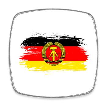 DDR Drapeaus Design / Idée cadeau - Magnet carré - blanc - Devant