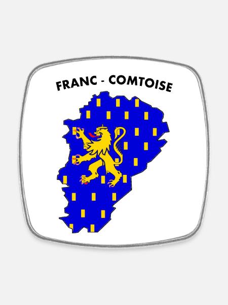 franc-comtoise - Magnet carré - blanc